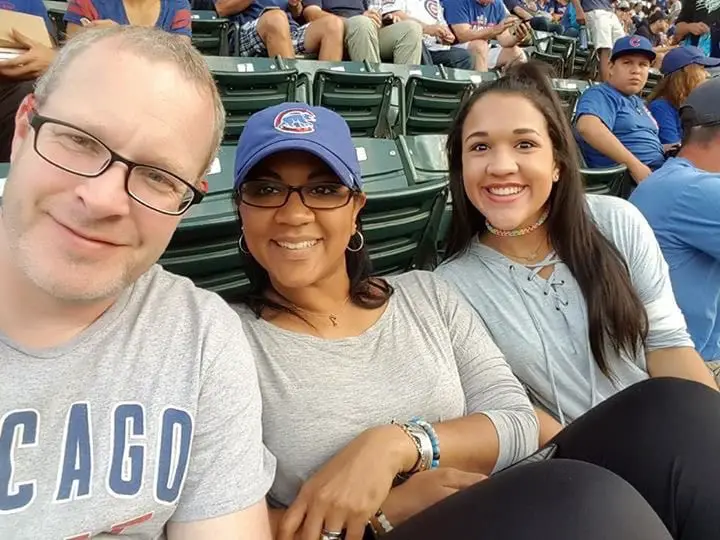 Watching a baseball game at Wrigley Field