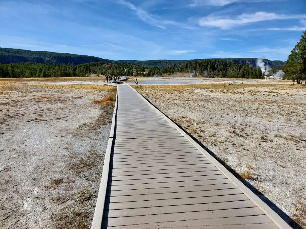 Boardwalk at the Upper Geyser Basin