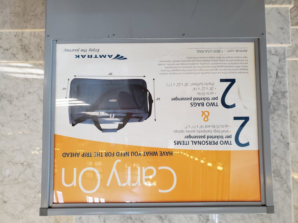 Amtrak Carry On Bag Policy