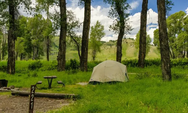 Gros Ventre Campground in Grand Teton National Park