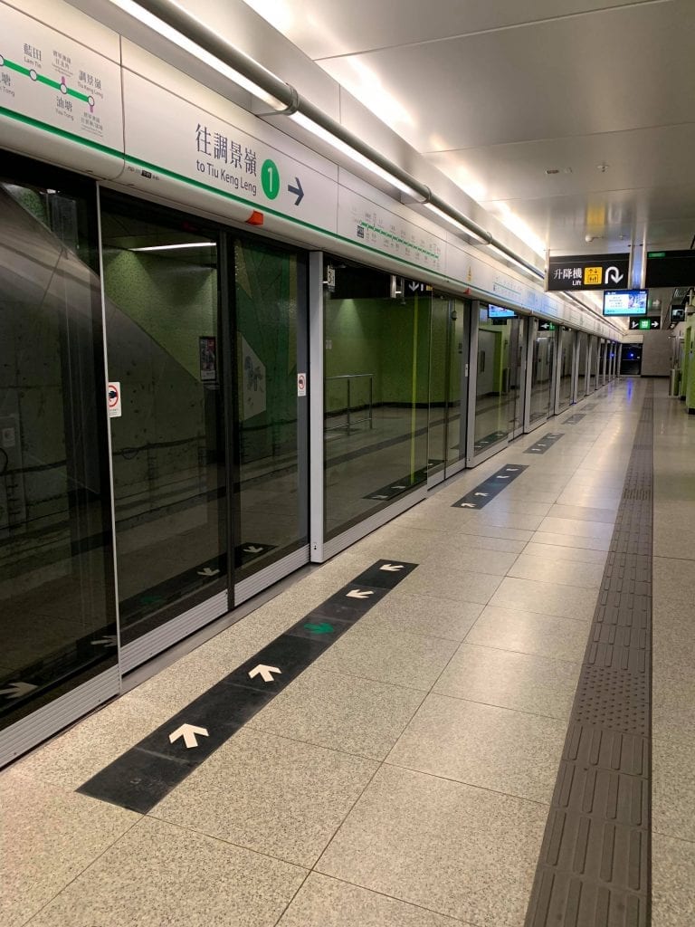 MTR transit system in Hong Kong