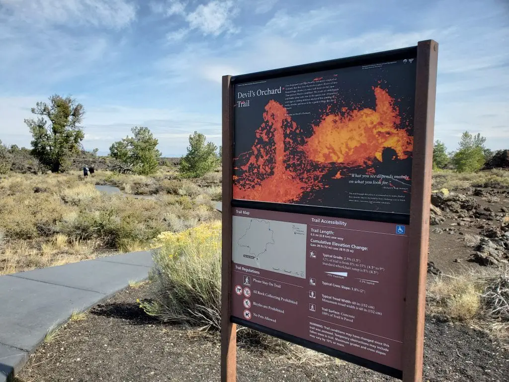 Devil's Orchard Trailhead at Craters of the Moon