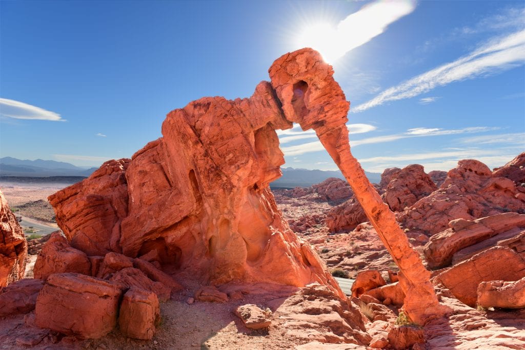 Elephant rock in valley of fire state park