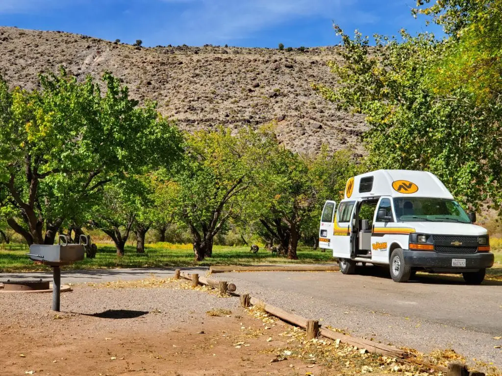 Fruita Campground in Capitol Reef National Park