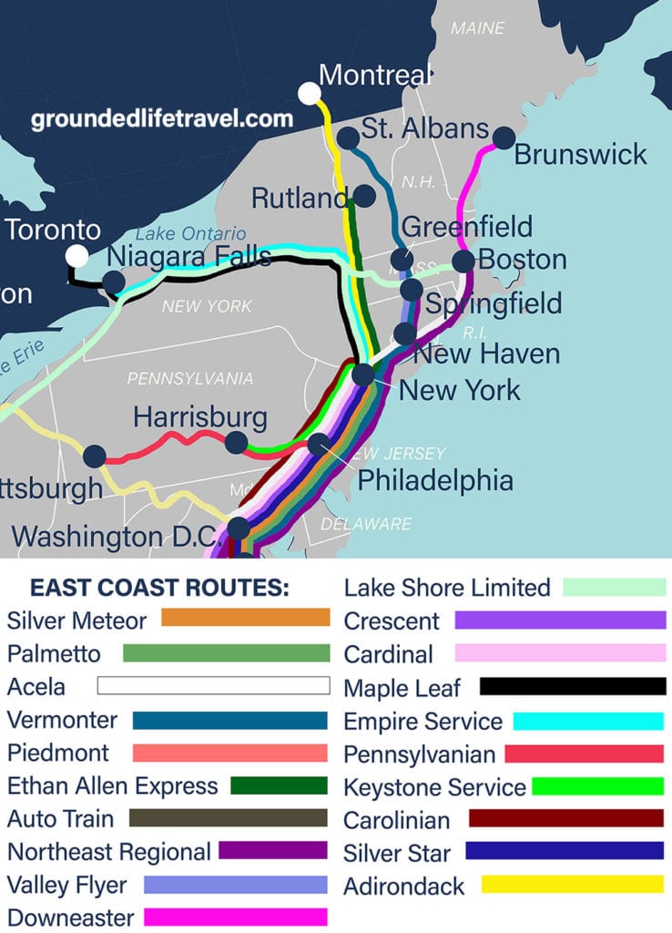 Amtrak Northeast Corridor Route Map