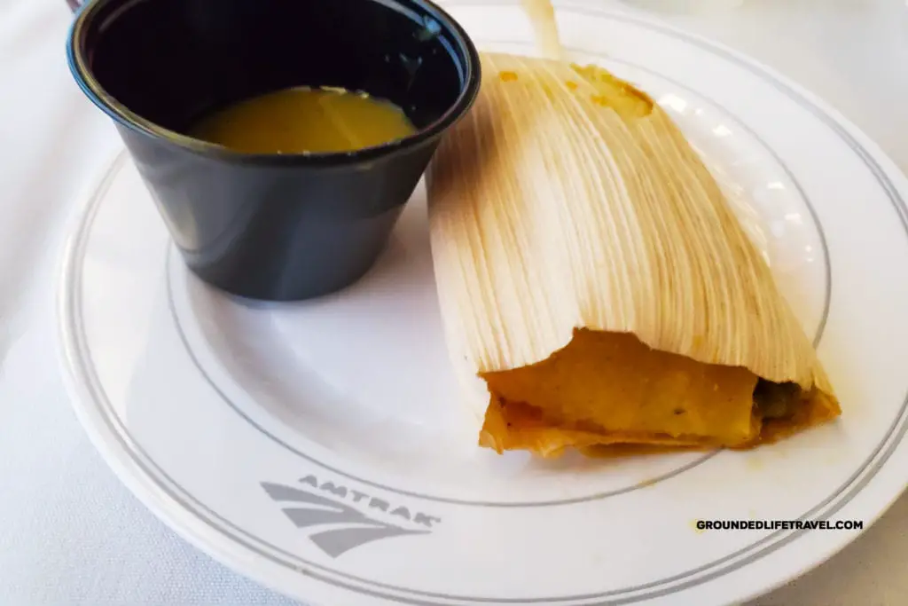 Amtrak Green Chili Cheese Tamale