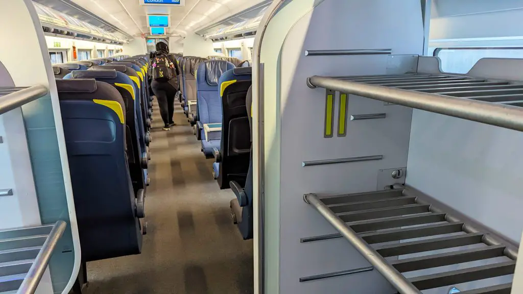 Luggage racks on Eurostar