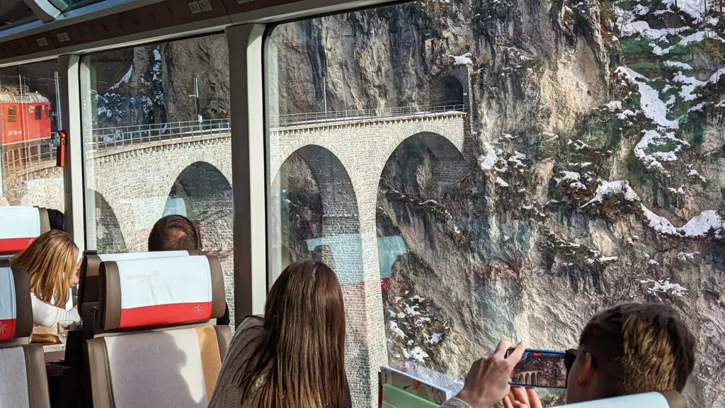 Landwasser Viaduct from the Glacier Express