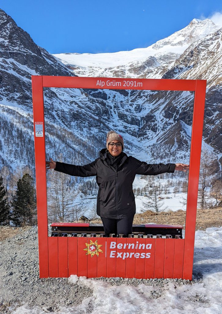 Bernina Express at Alp Grum