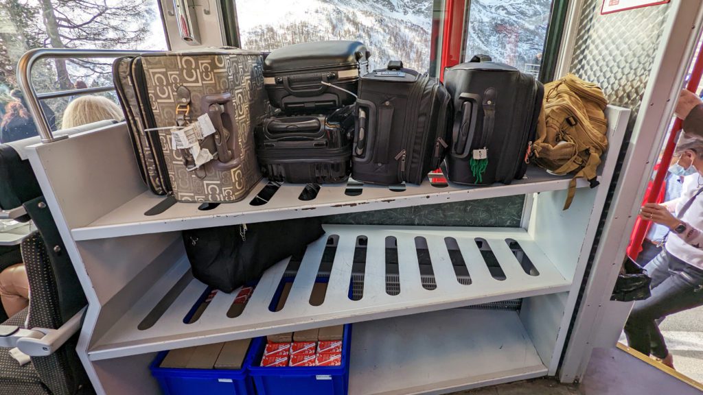 Bernina Express luggage racks