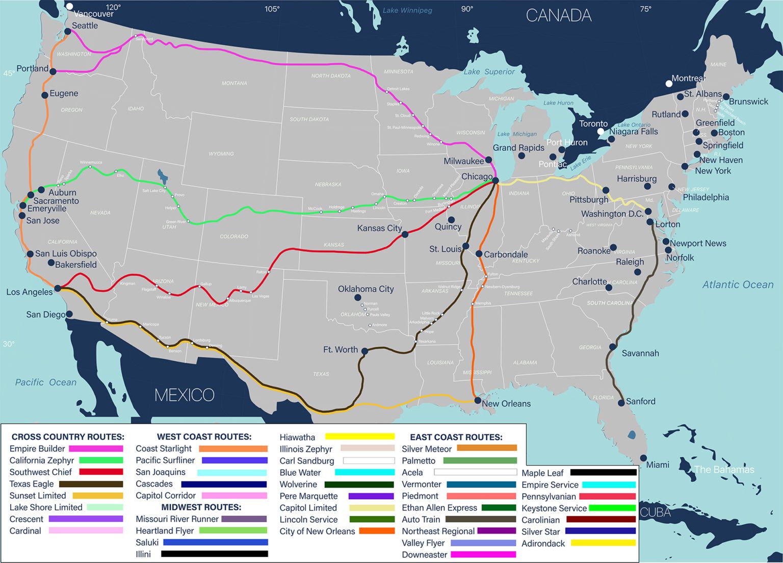 Amtrak Superliner Sleeper Car Route Map and Review Grounded Life Travel